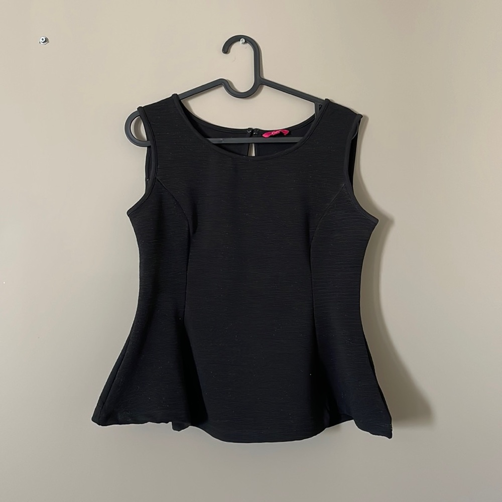 Peplum top BLACK , sleeveless